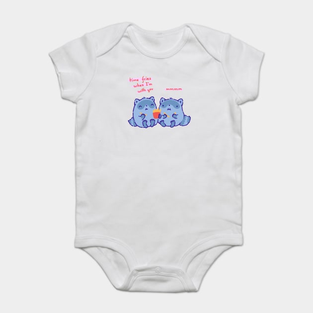 Time fries when I'm with you Baby Bodysuit by Tinyarts